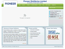 Tablet Screenshot of pioneerdistilleries.com